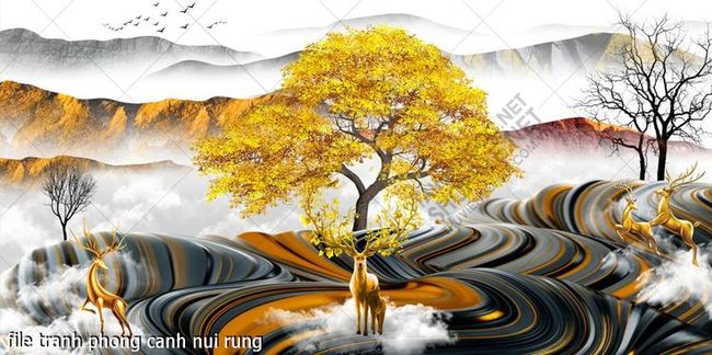 file tranh phong canh nui rung